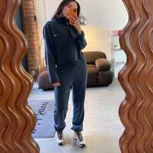 Load image into Gallery viewer, 1/4 Tracksuit Top. Petrol Blue.
