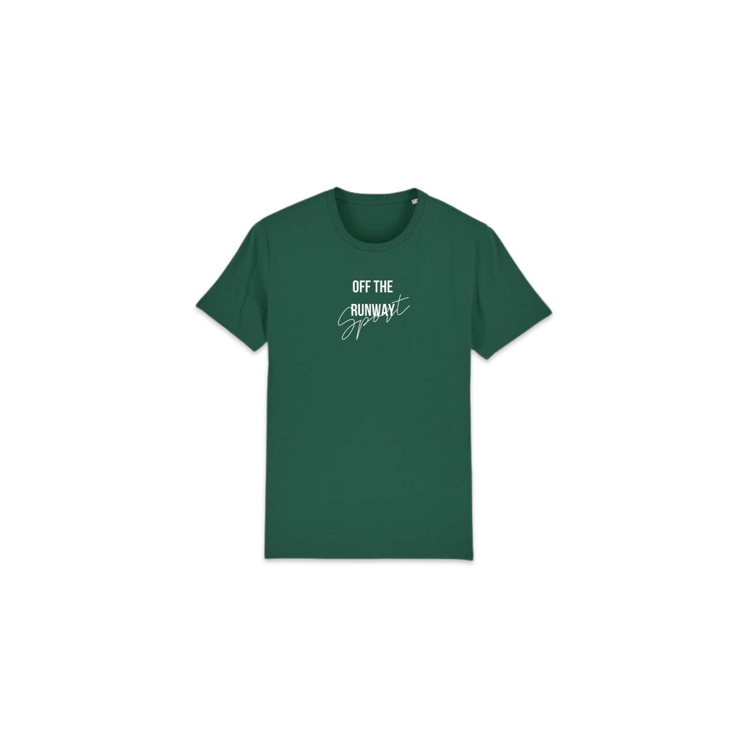 OTR Sport T-Shirt. Bottle green with white logo.