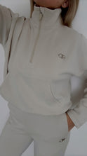Load image into Gallery viewer, 1/4 Zip Tracksuit Top. Cream.
