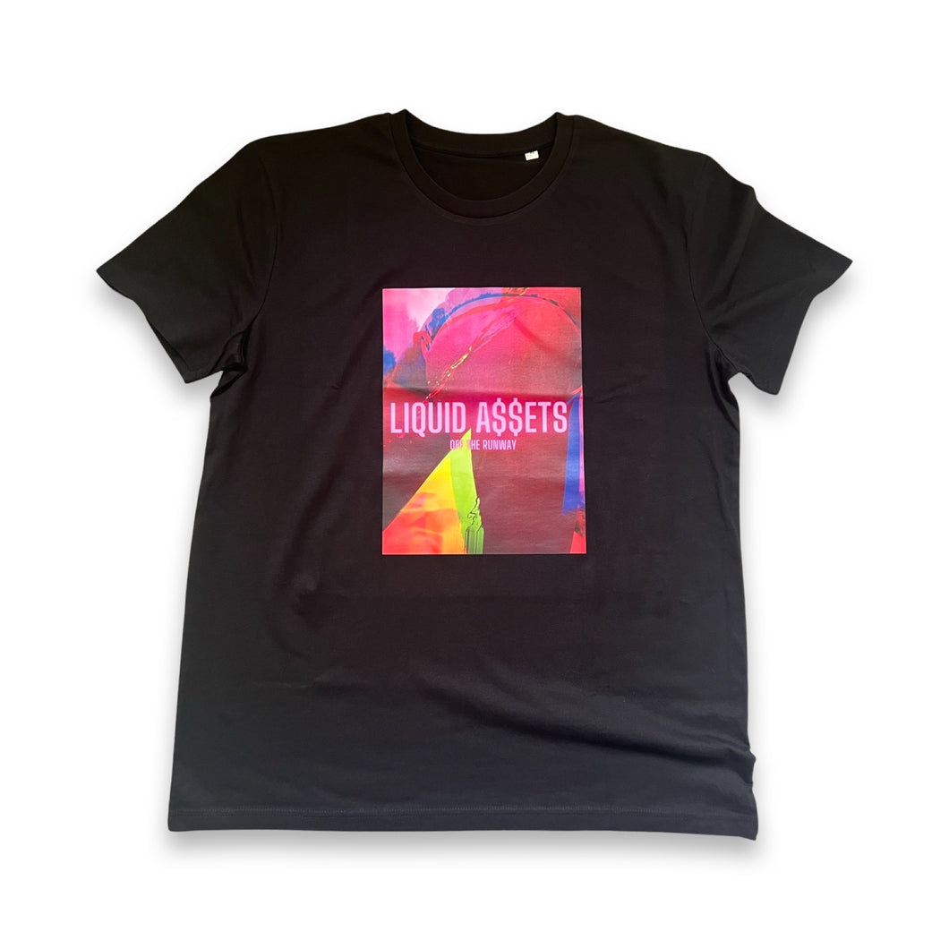 Liquid Assets Glitch T-Shirt. Black.