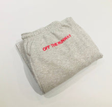 Load image into Gallery viewer, Classic “OFF THE RUNWAY” Joggers, in grey.
