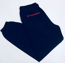 Load image into Gallery viewer, (OLD LOGO) Classic “OFF THE RUNWAY” Joggers, in black.
