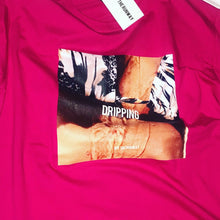 Load image into Gallery viewer, &quot;Dripping&quot; T-Shirt. In fuchsia.
