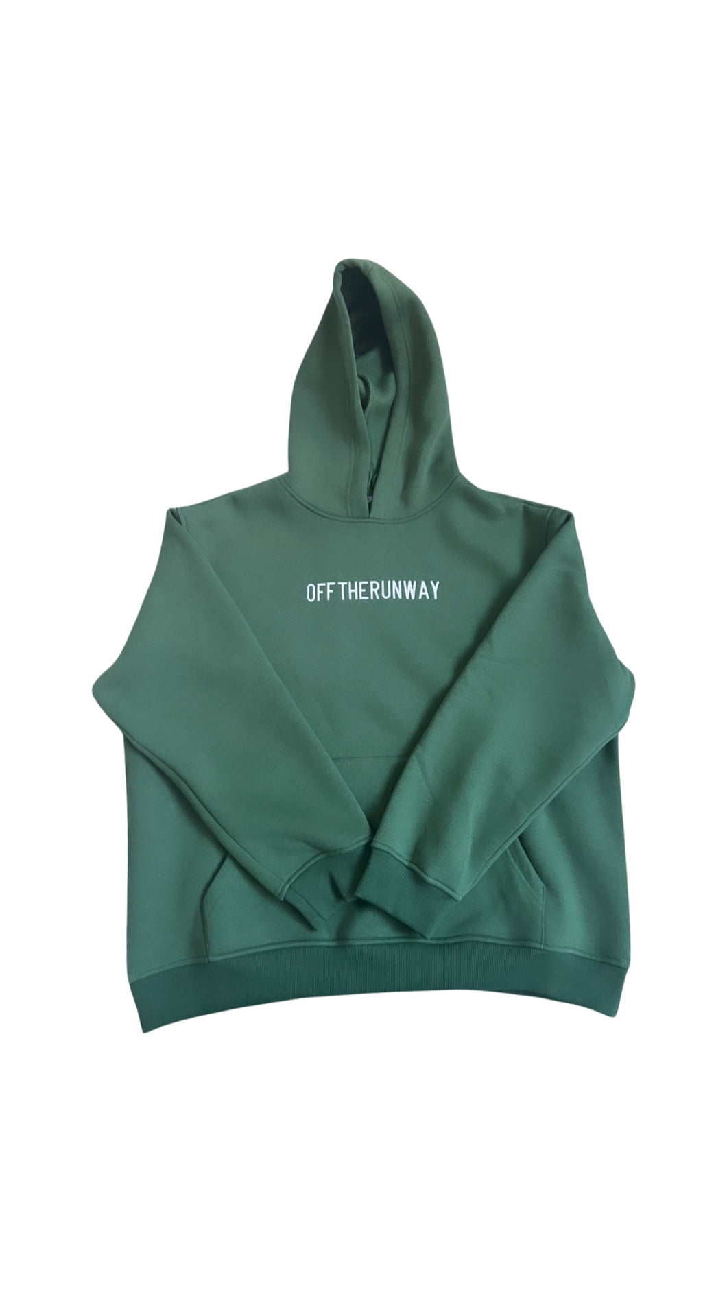Double Logo Hoodie. Green.
