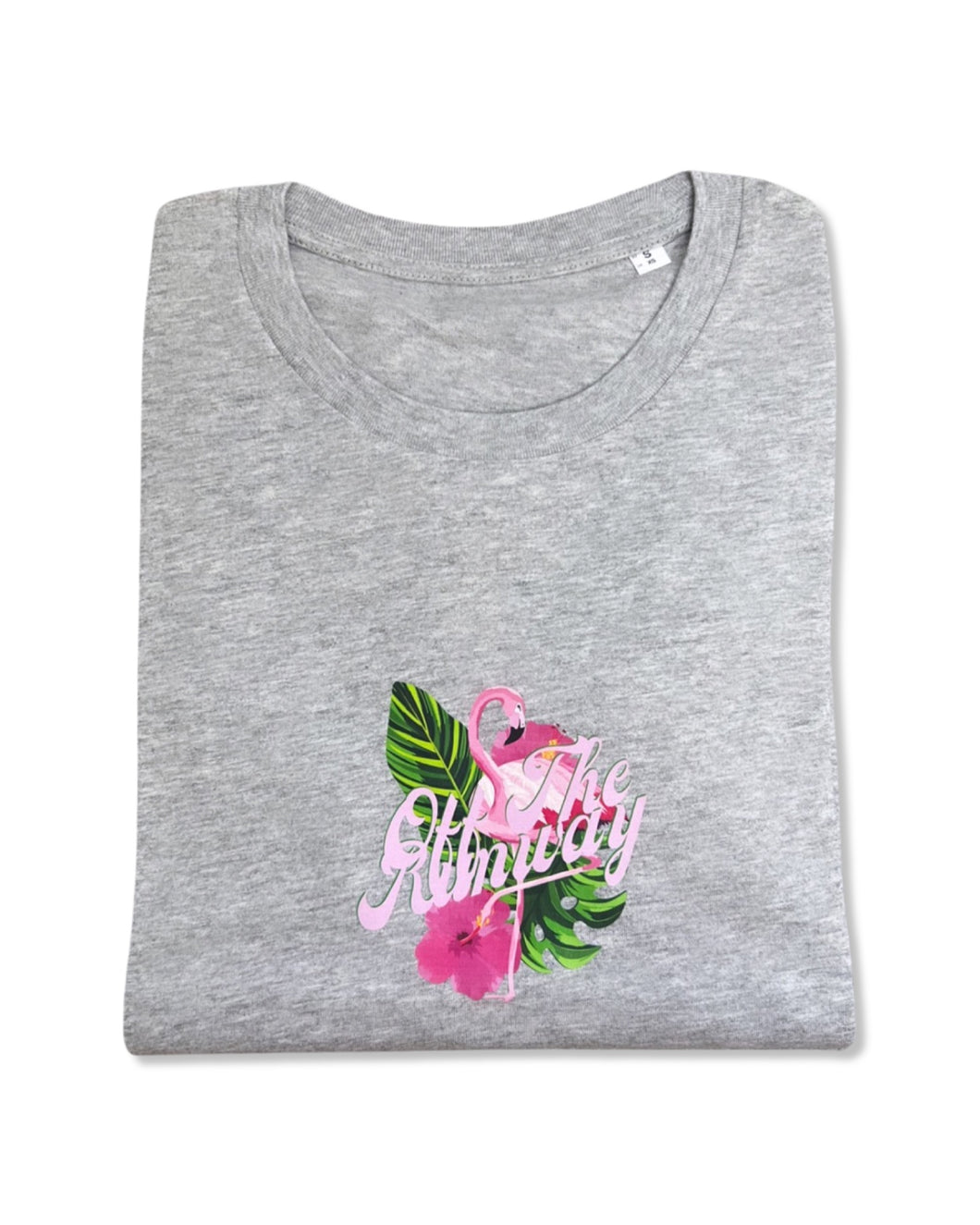 Flamingo Logo. Grey T-Shirt.