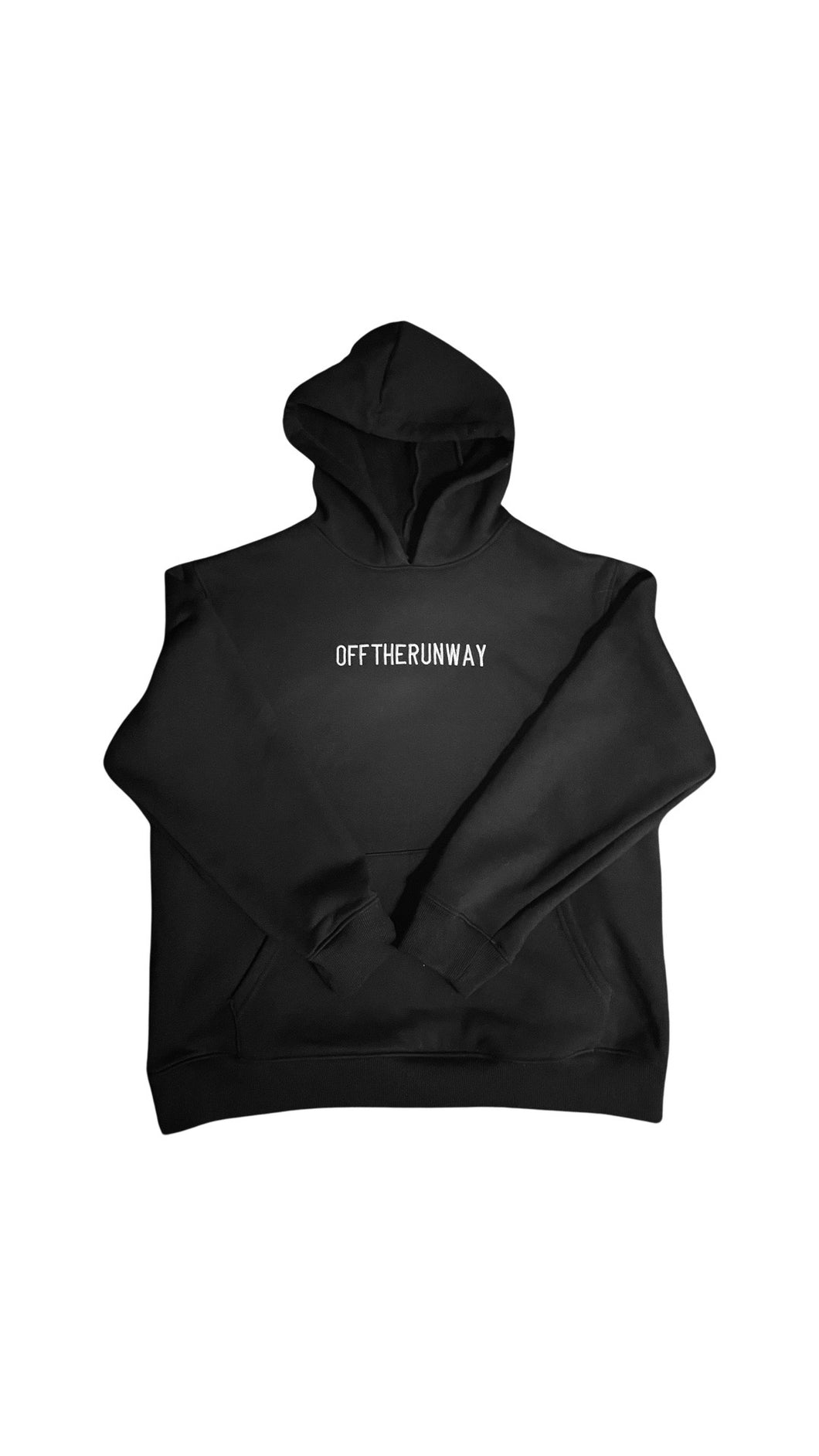 Double Logo Hoodie. Black.