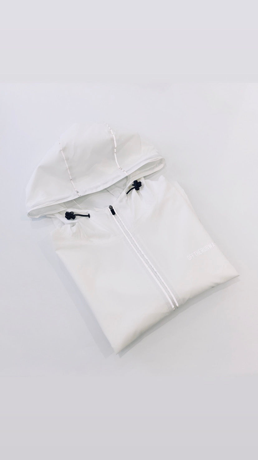 Windbreaker. White. (Cropped)